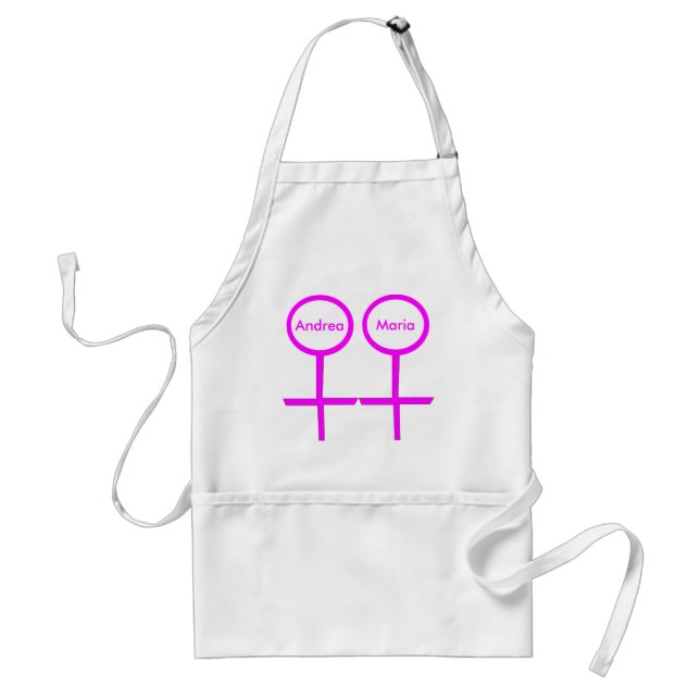 Delantal Apron Personalizable de lesbianas (Frente)