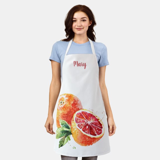 Delantal Apron Personalizable de pomelo acuático (Gastado)