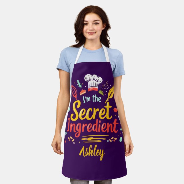 Delantal Apron, Personalizable "Soy el ingrediente secreto" (Gastado)