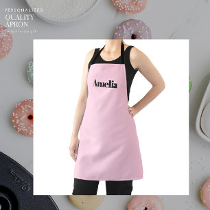 Delantal Apron personalizada rosa para ella con nombre