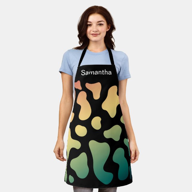 Delantal Apron Personalizado colorido de impresión en vaca  (Gastado)