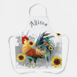 Delantal Apron personalizado con girasoles