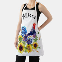 Apron personalizado con girasoles