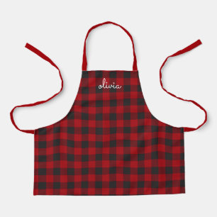Delantal Apron personalizado con Navidades de escúfalo rojo