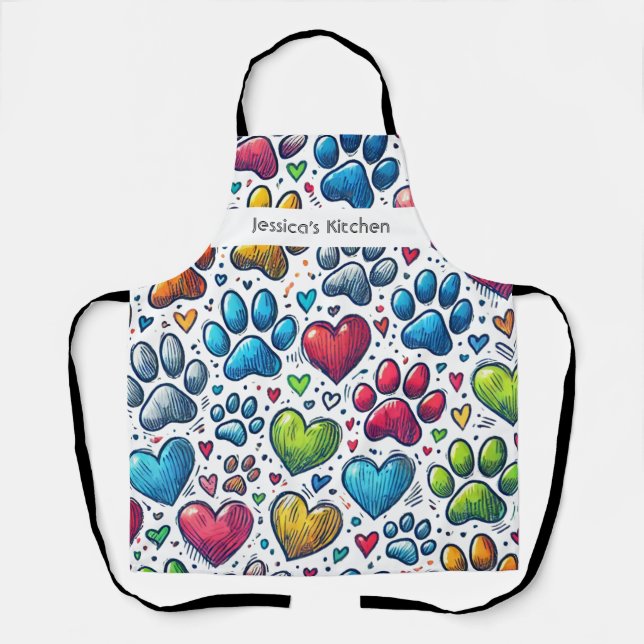 Delantal Apron personalizado con pinturas coloridas (Anverso)