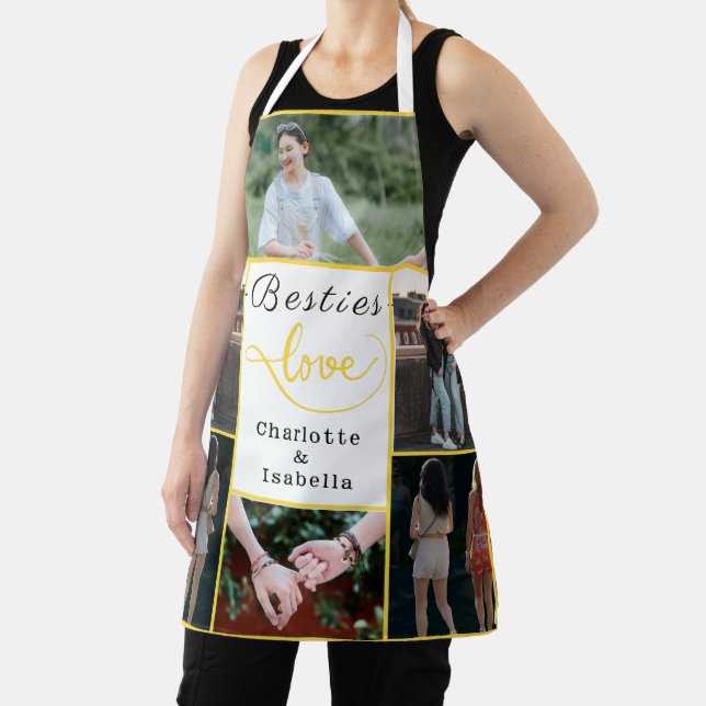 Delantal Apron, Personalizado de amor de Besties | Regalo d (in situ)