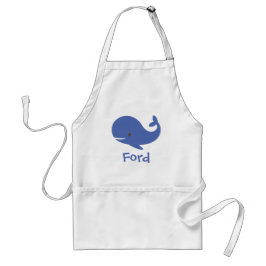 Delantal Apron personalizado de ballena azul