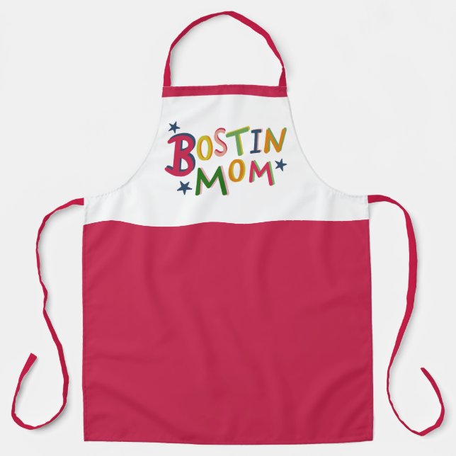 Delantal Apron personalizado de Bostin Mom Black Country (Anverso)