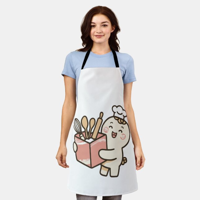 Delantal Apron, Personalizado de Chef Adorable - Cute Bakin (Gastado)