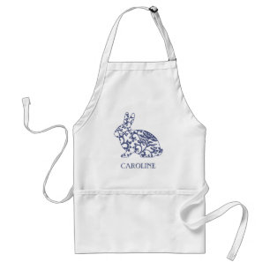 Delantal Apron personalizado de Chinoiserie Bunny Rabbit