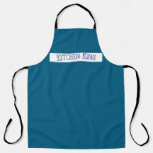 Apron personalizado de cocina azul