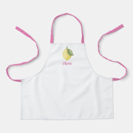 Delantal Apron personalizado de cocina de limón - rosa