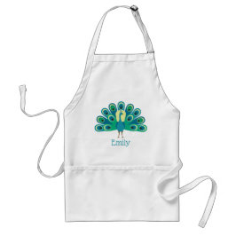 Delantal Apron personalizado de Cute Peacock
