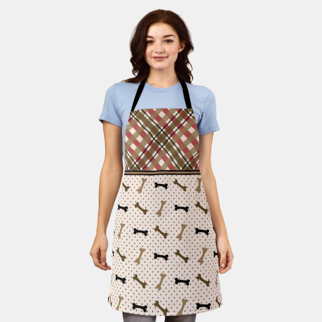 Delantal Apron personalizado de huesos de perro (Gastado)