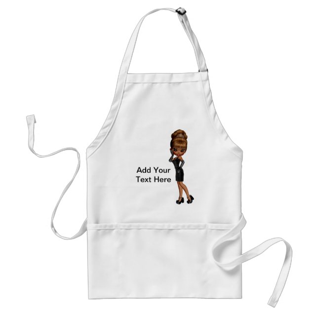 Delantal Apron, Personalizado de la diva afroamericana (Frente)