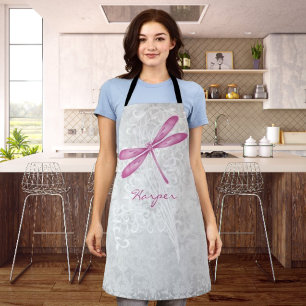 Delantal Apron personalizado de la libélula magenta