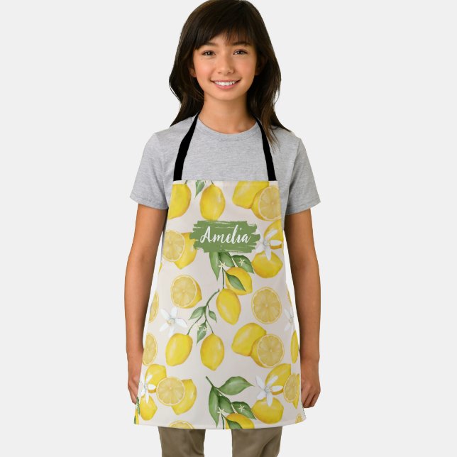 Delantal Apron personalizado de limón infantil, barbacoa de (in situ)