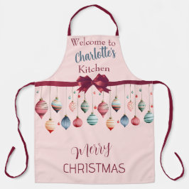 Delantal Aprón personalizado de los adornos navideños victo