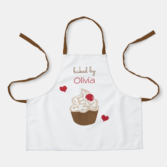 Delantal Apron personalizado de los niños | Cupcake Baker A (Anverso)
