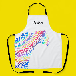 Delantal Aprón personalizado de Rainbow Jaguar