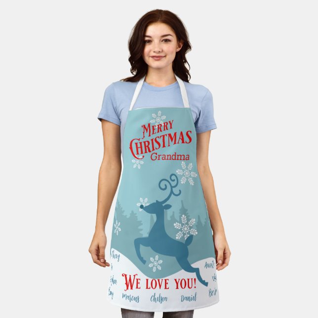 Delantal Apron personalizado de reno de vacaciones (Gastado)