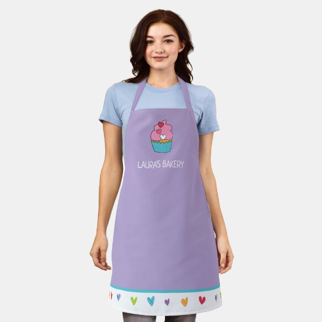 Delantal Apron personalizado de torta para mujeres (Gastado)