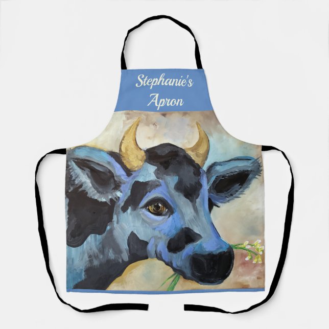 Delantal Aprón personalizado de vaca (Anverso)