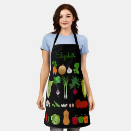 Delantal Aprón personalizado de verduras frescas