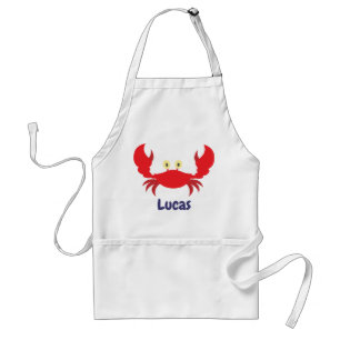 Delantal Apron personalizado del cangrejo rojo