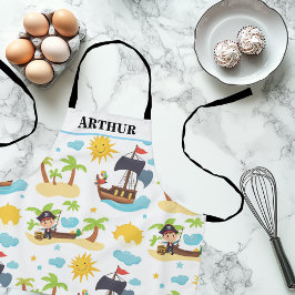 Delantal Apron personalizado del patrón de barco pirata de 