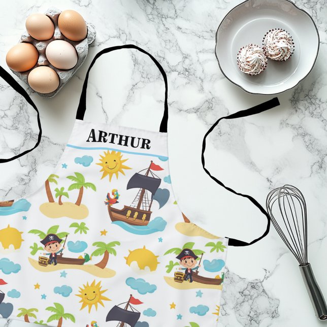 Delantal Apron personalizado del patrón de barco pirata de  (Subido por el creador)