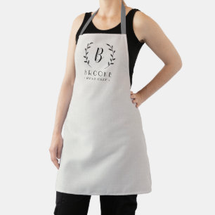 Delantal Apron personalizado en color inicial Leafy