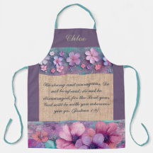 Apron personalizado - Flores Purpurinas coloridas