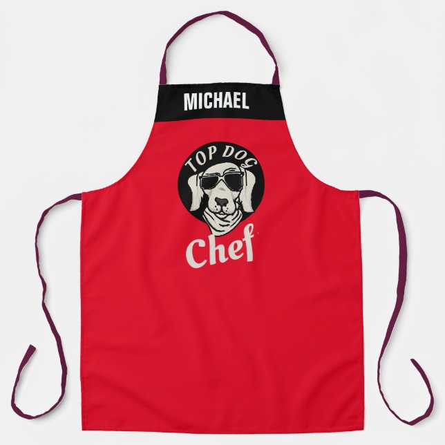 Delantal Apron personalizado, Funny Kitchen Chef BBQ (Anverso)