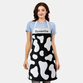 Delantal Apron Personalizado negro de impresión en vaca cor