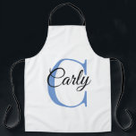 Delantal Apron Personalizado personalizado monograma - Peri<br><div class="desc">Apron Personalizado personalizado monograma - Azul perguile</div>