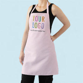 Delantal Apron Personalizado rosa con logotipo de la empres