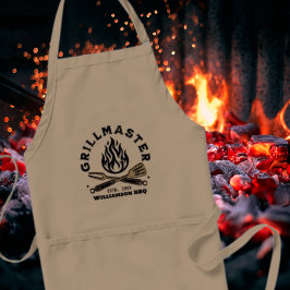 Delantal Apron, Personalizado Rústico GRILLMASTER