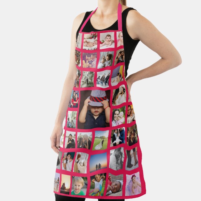 Delantal Aprón personalizado único de collage de fotos (in situ)