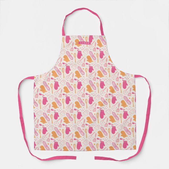Delantal Apron personalizado y con patrones de felicidad (Anverso)