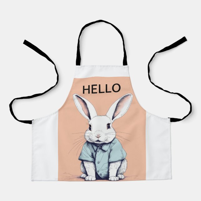Delantal APRON personalizar CON AMOR DE RABBIT (Anverso)