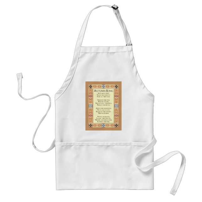 Delantal Apron, poema del Día de Acción de Gracias de la ca (Frente)