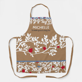 Delantal Apron Pomegranate Botánico Personalizado
