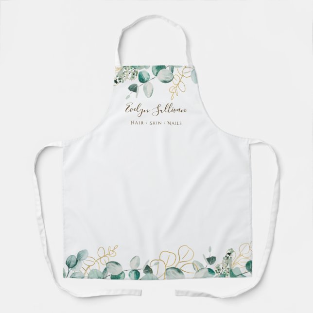 Delantal Apron profesional de belleza Eucalyptus (Anverso)