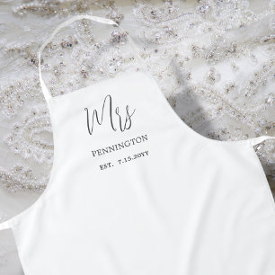 Delantal Apron, protector de vestir de Boda blanco