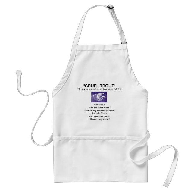 Delantal Apron "Purple Wet Fly-Cruel Trout" (Frente)