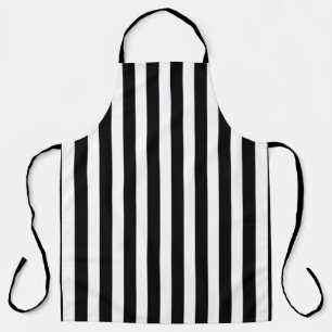 Delantal Apron rayado negro y blanco
