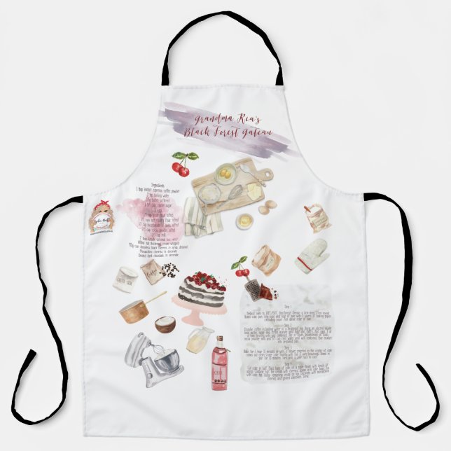 Delantal Apron, receta personalizado (Anverso)