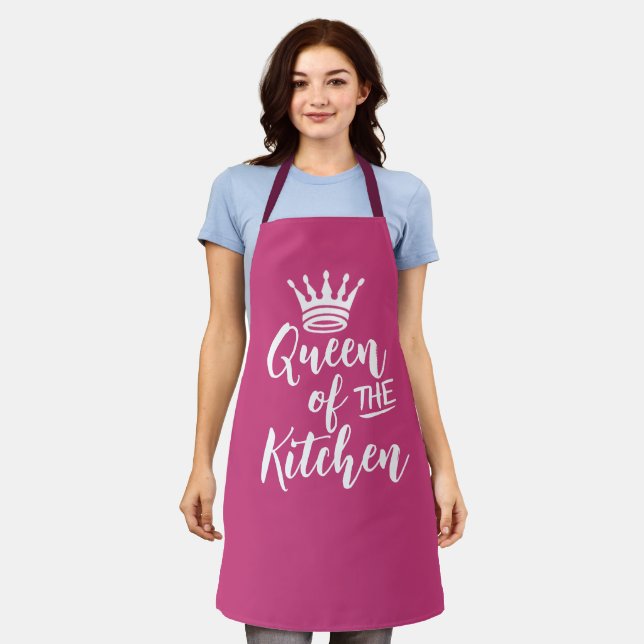 Delantal Apron Reina de cocina, regalo de mamá rosa persona (Gastado)