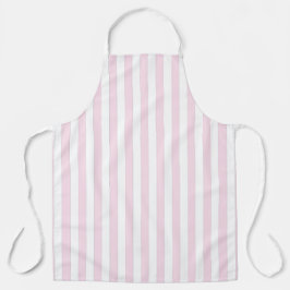 Delantal Apron retro rosa y franjas blancas